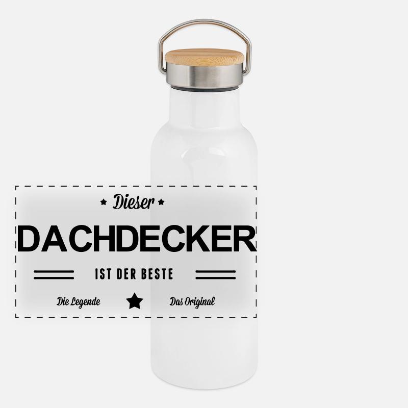 Bester Dachdecker Panorama Thermosflasche mit Bambusdeckel