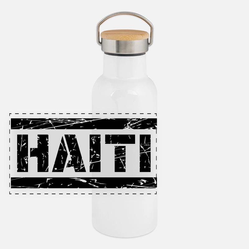 Haiti Panoramic Thermal Bottle with Bamboo Lid