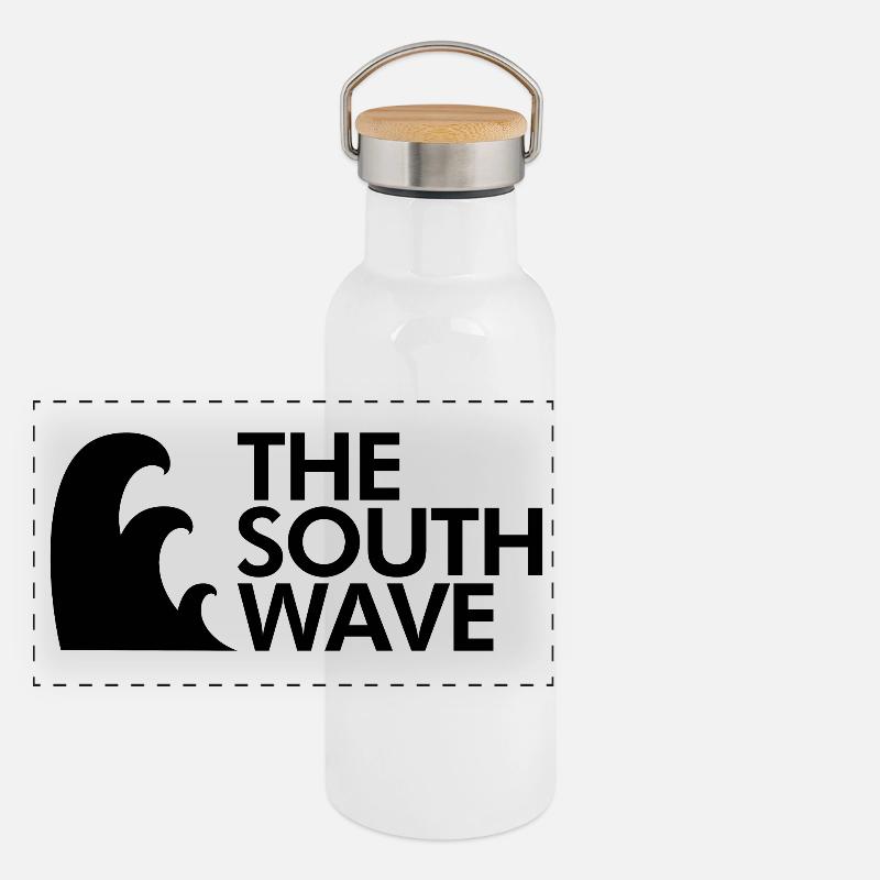 The south wave Panoramic Thermal Bottle with Bamboo Lid