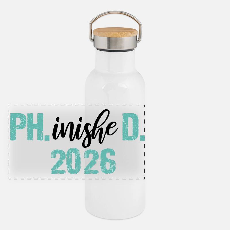 Doctor 2026 Degree Philistine Dissertation PhD Panoramic Thermal Bottle with Bamboo Lid