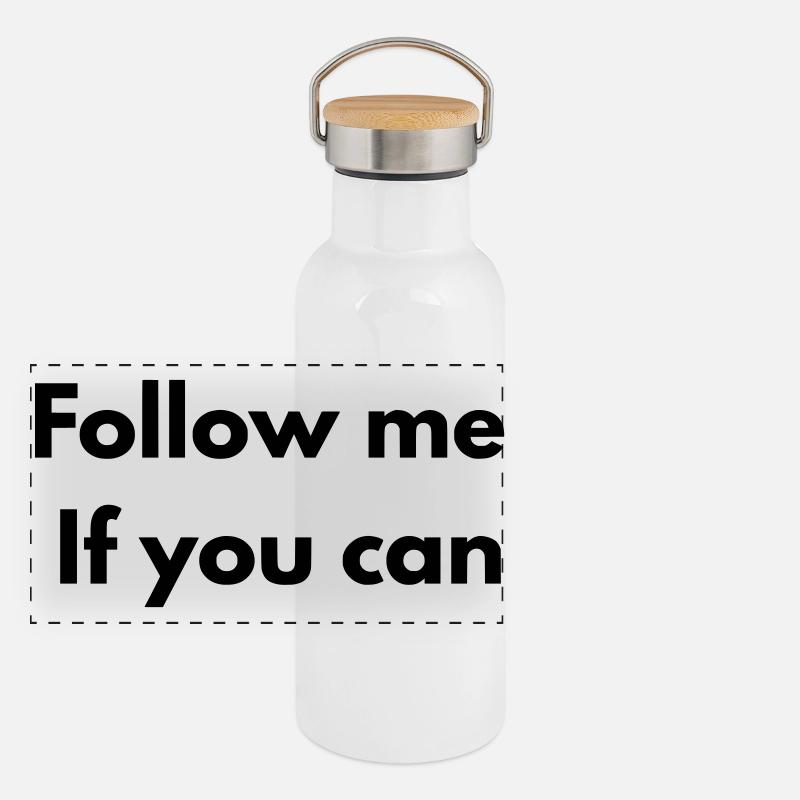 Folgen Sie mir, wenn Sie können Panorama Thermosflasche mit Bambusdeckel