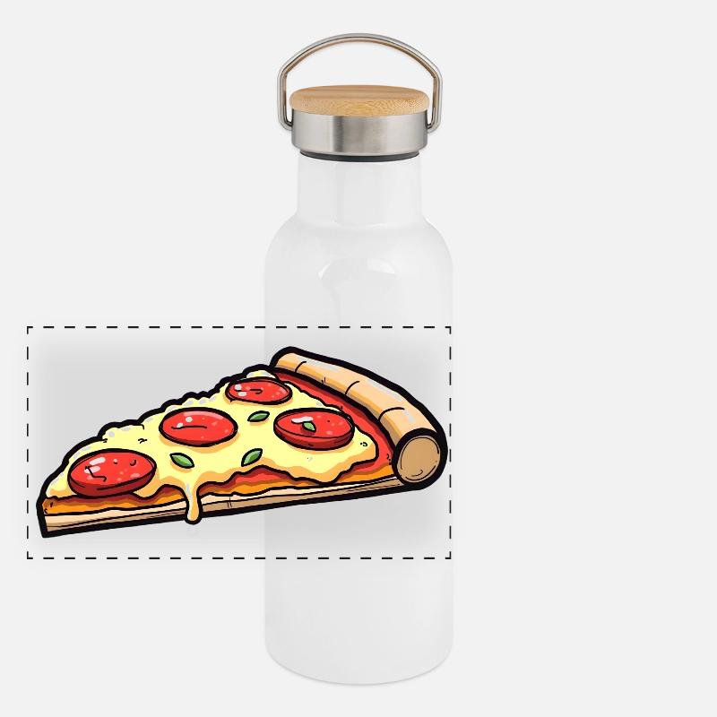 Pizza Gourde isotherme avec bouchon en bambou