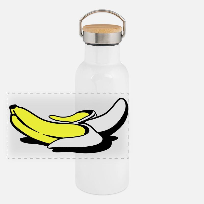 Nackte Banane Panorama Thermosflasche mit Bambusdeckel