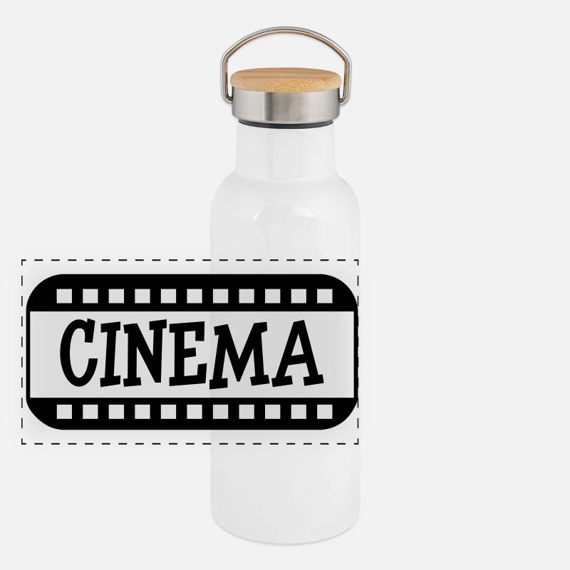 Panorama Thermosflasche mit Bambusdeckel
