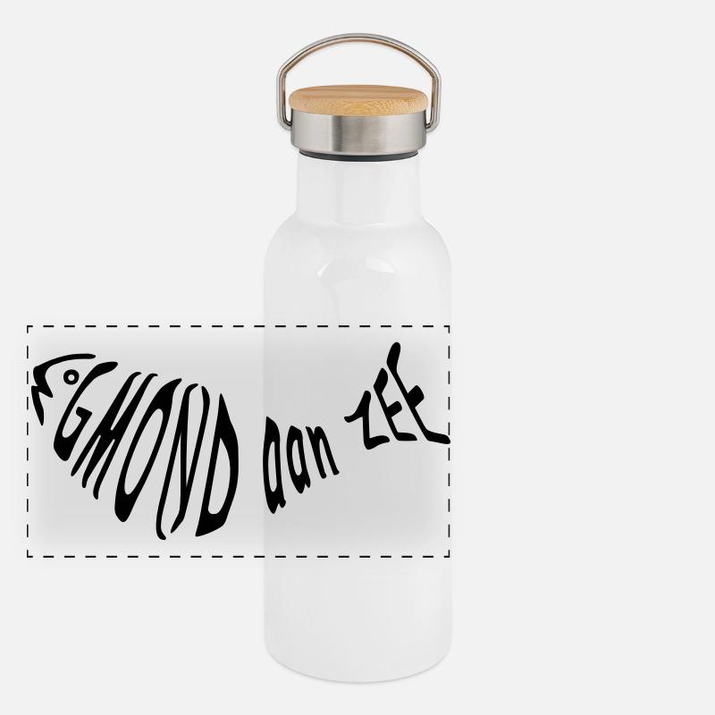egmond aan zee Panorama Thermosflasche mit Bambusdeckel