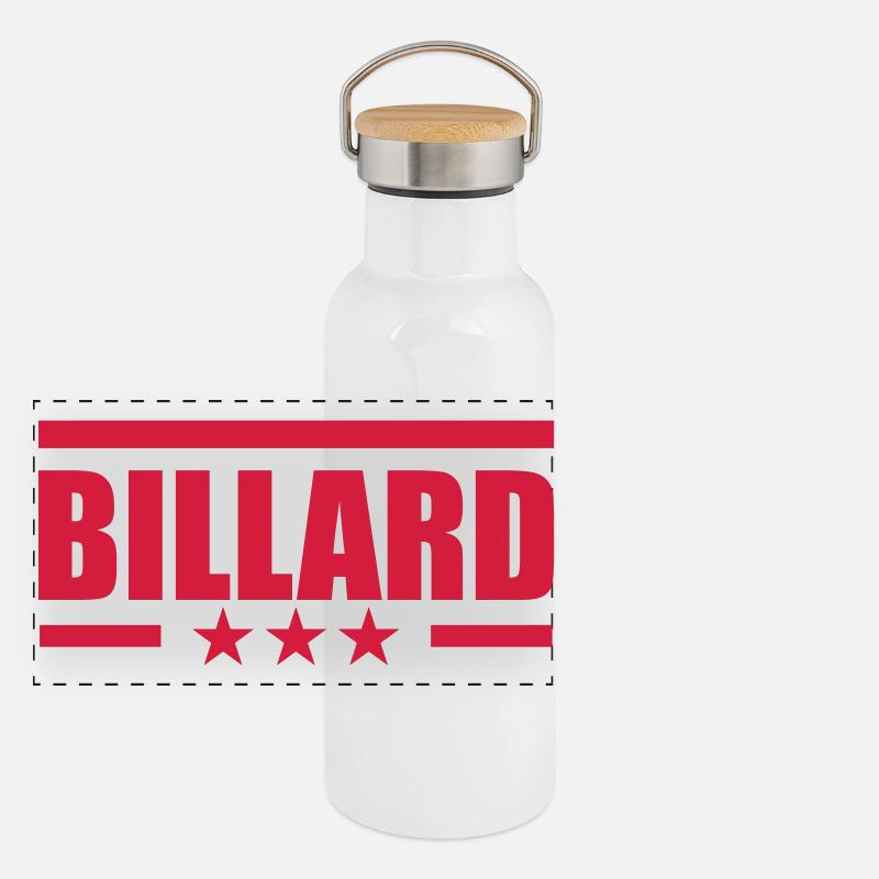 billiards Panoramic Thermal Bottle with Bamboo Lid