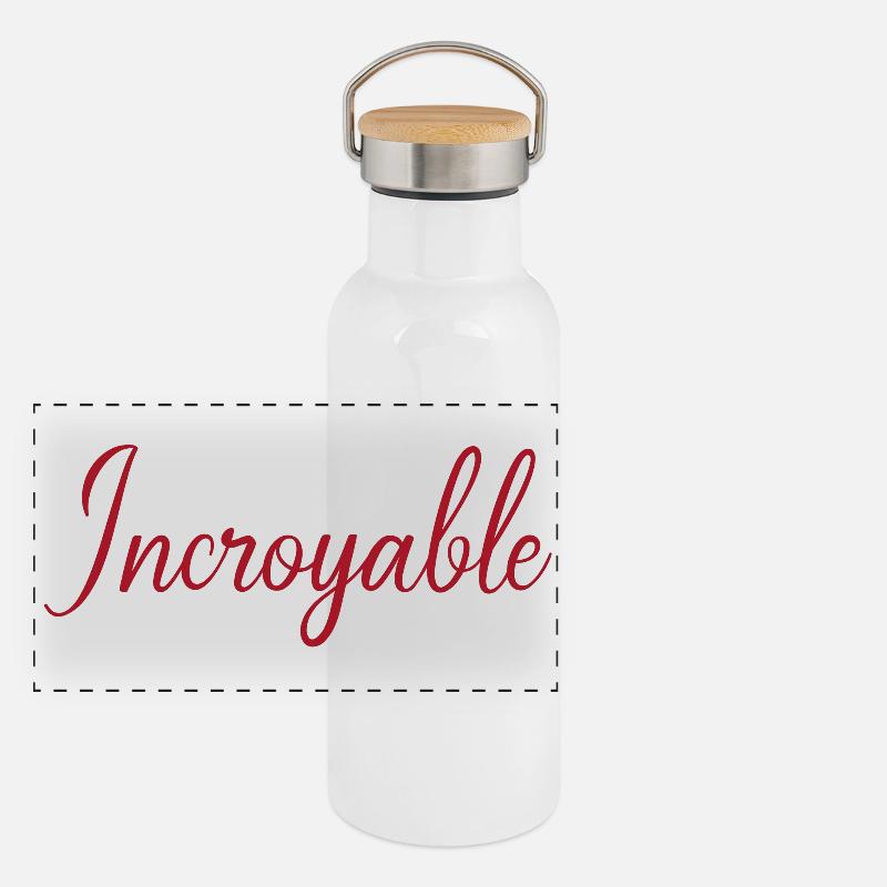 Incroyable Gourde isotherme avec bouchon en bambou