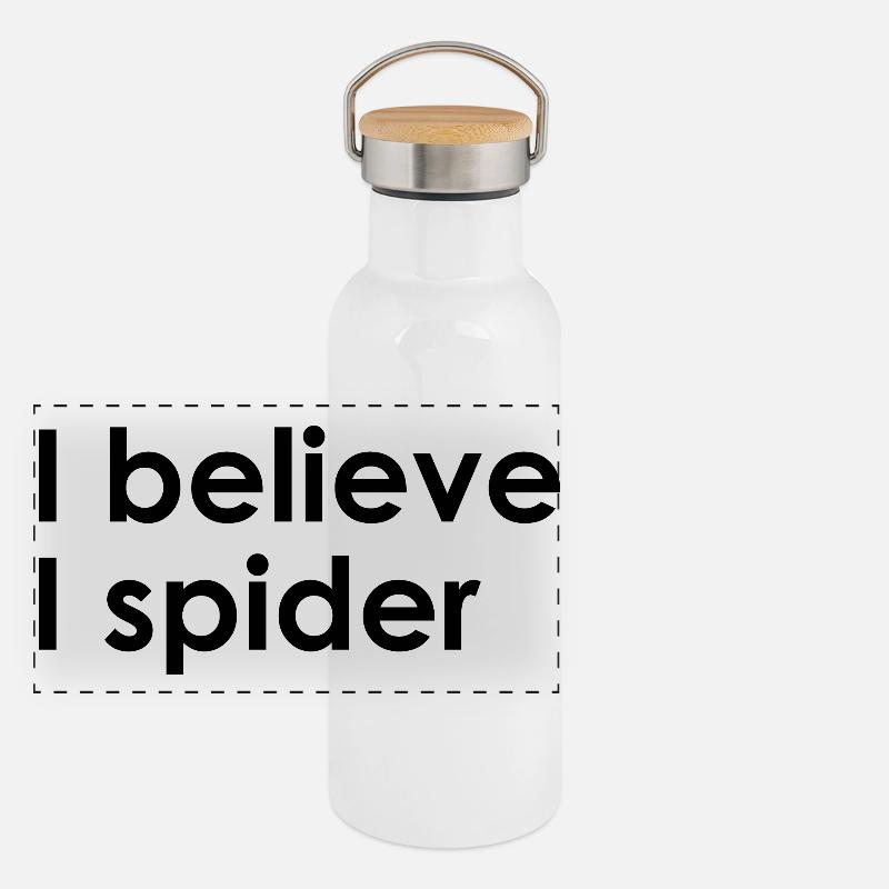 Ich glaub ich spinn Panorama Thermosflasche mit Bambusdeckel