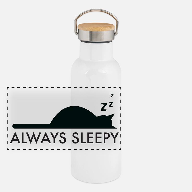 Always sleepy Panoramic Thermal Bottle with Bamboo Lid