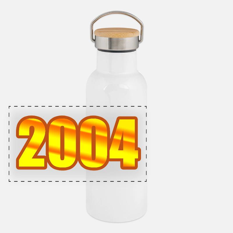 Année 2004 Gourde isotherme avec bouchon en bambou