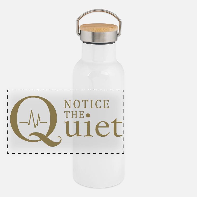 Notice the Quiet Mindfulness and Silence Panoramic Thermal Bottle with Bamboo Lid