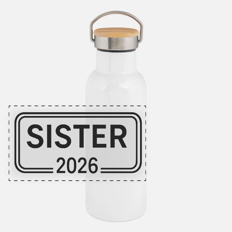 Annonce de la Grande Sœur 2026 Gourde isotherme avec bouchon en bambou