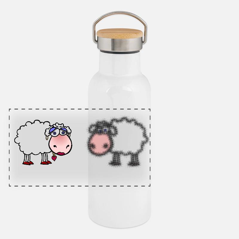 Sheep / Sheep | Pun Panoramic Thermal Bottle with Bamboo Lid