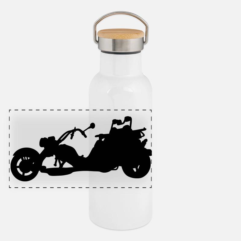 Panorama Thermosflasche mit Bambusdeckel