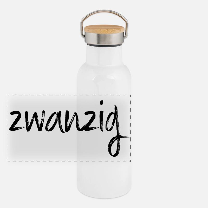 20 zwanzig 20. Geburtstag Geschenk Panorama Thermosflasche mit Bambusdeckel