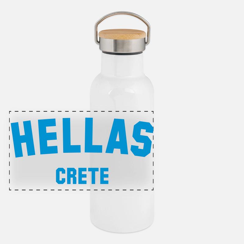 CRETE Grèce Grèce Gourde isotherme avec bouchon en bambou