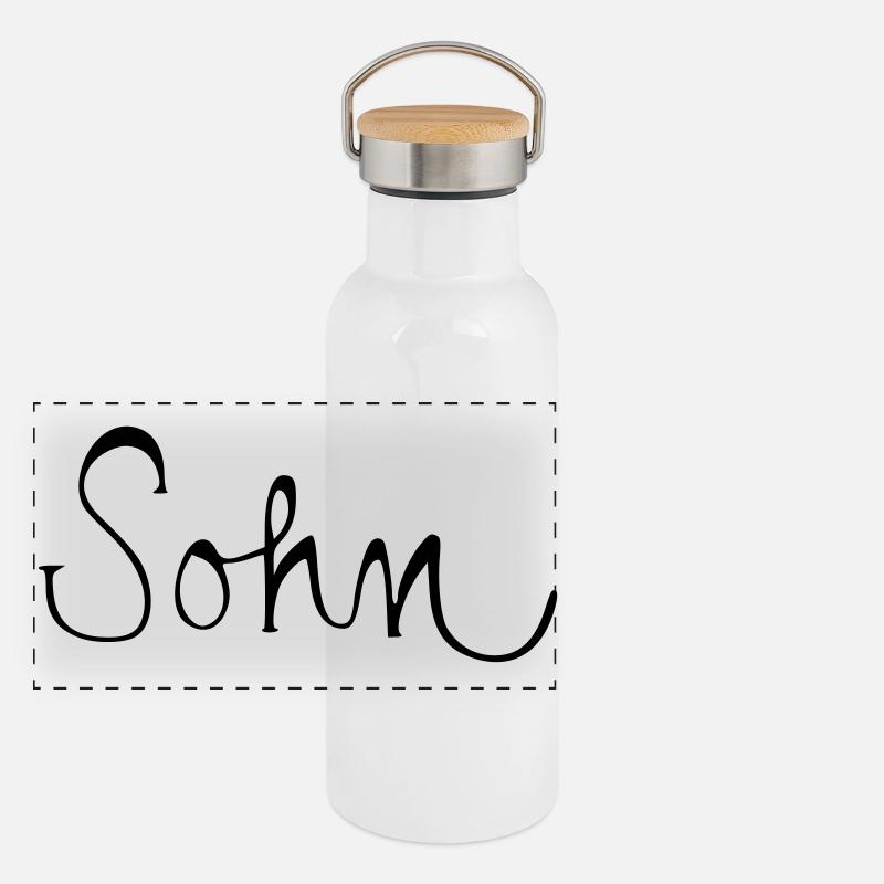 Gourde isotherme avec bouchon en bambou