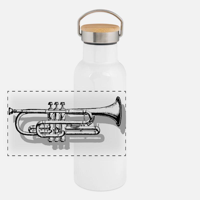 Trompette Gourde isotherme avec bouchon en bambou