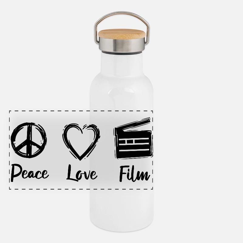 Clapperboard Panoramic Thermal Bottle with Bamboo Lid