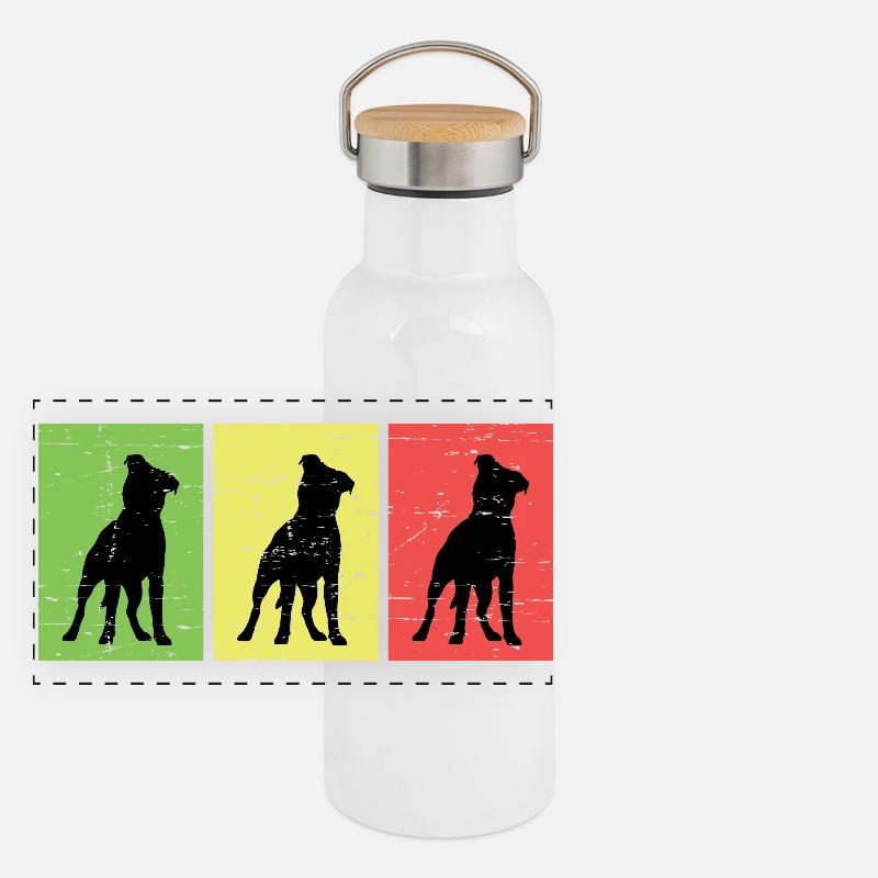 Hundehalter Panorama Thermosflasche mit Bambusdeckel