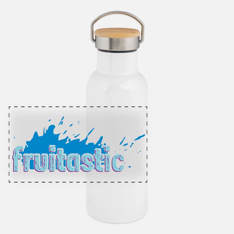 fruitastic claim fresh splash blue Panoramic Thermal Bottle with Bamboo Lid