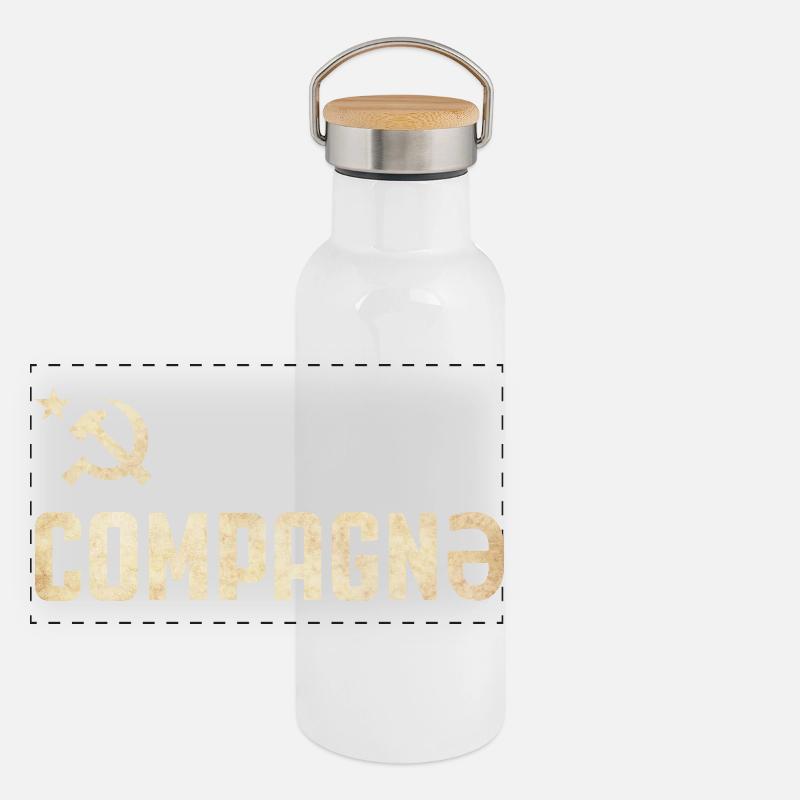 Begleiter Panorama Thermosflasche mit Bambusdeckel
