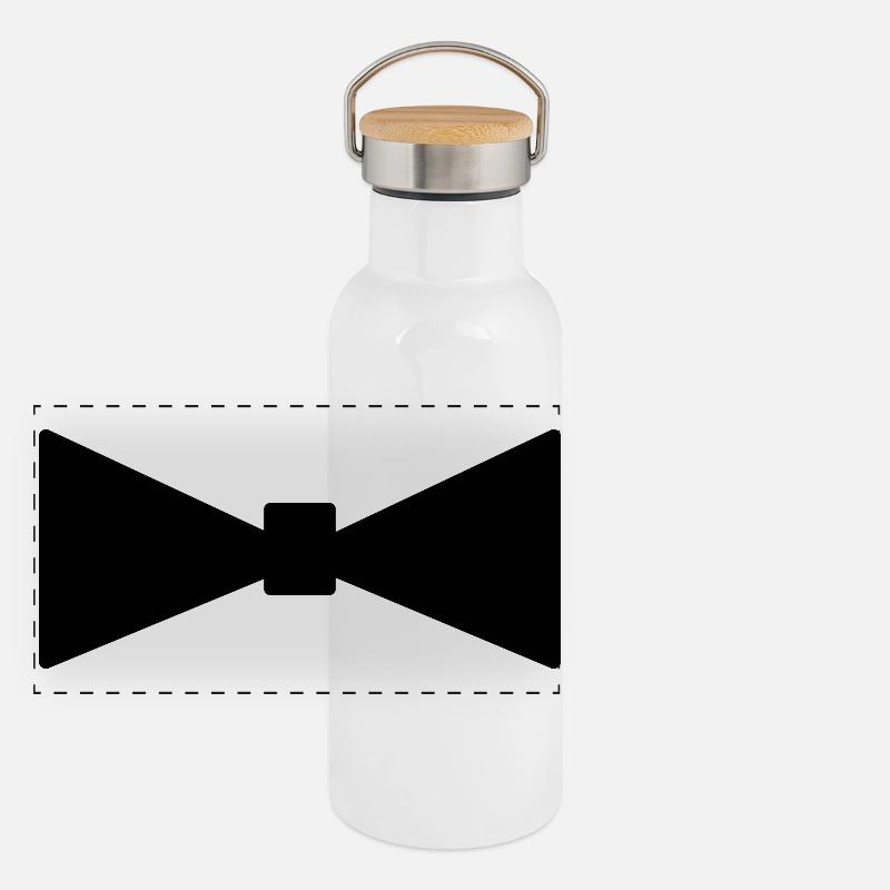 FROHER VATERTAG. BINDEN Panorama Thermosflasche mit Bambusdeckel