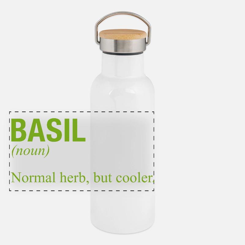 BASIL Basilikum Panorama Thermosflasche mit Bambusdeckel