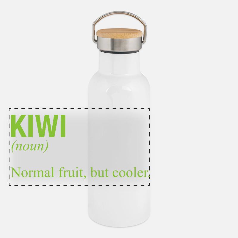 KIWI Panorama Thermosflasche mit Bambusdeckel
