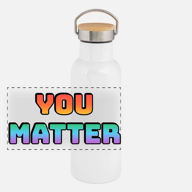 You Matter Gradientendesign Panorama Thermosflasche mit Bambusdeckel