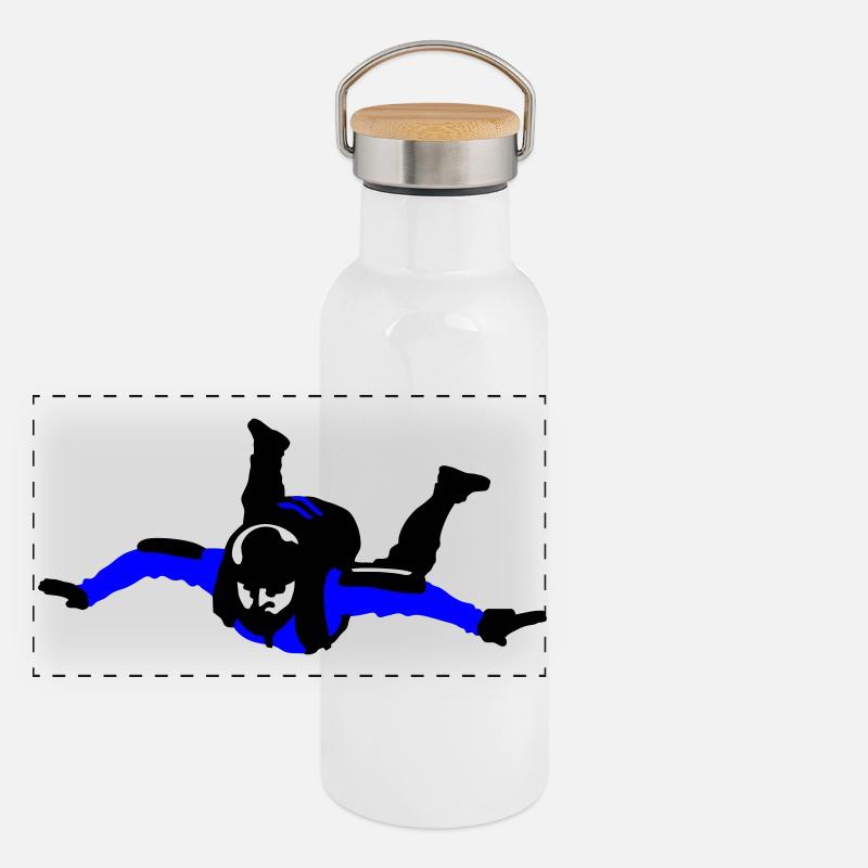 Parachutiste Gourde isotherme avec bouchon en bambou
