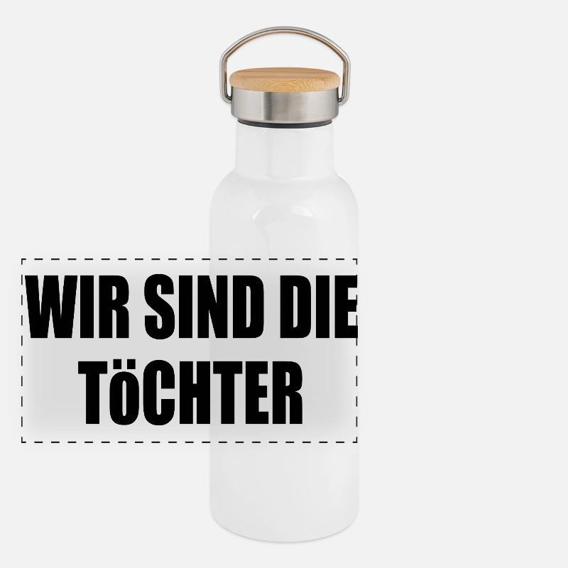 wir sind die töchter Panorama Thermosflasche mit Bambusdeckel