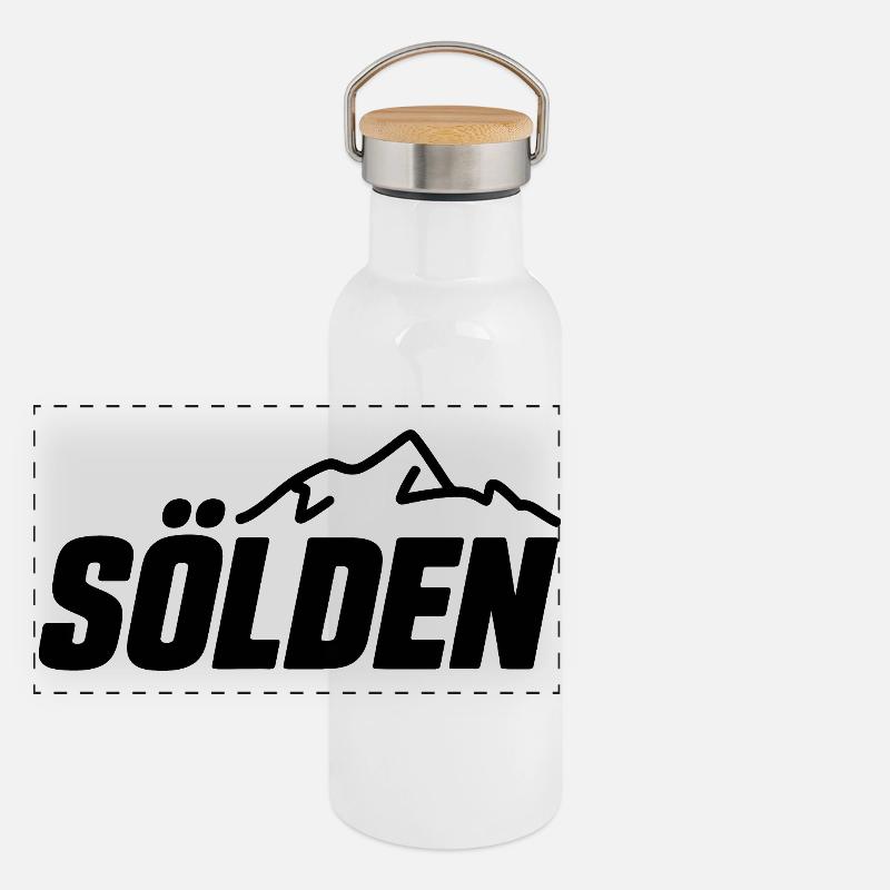 Sölden - Souvenir Design Gourde isotherme avec bouchon en bambou