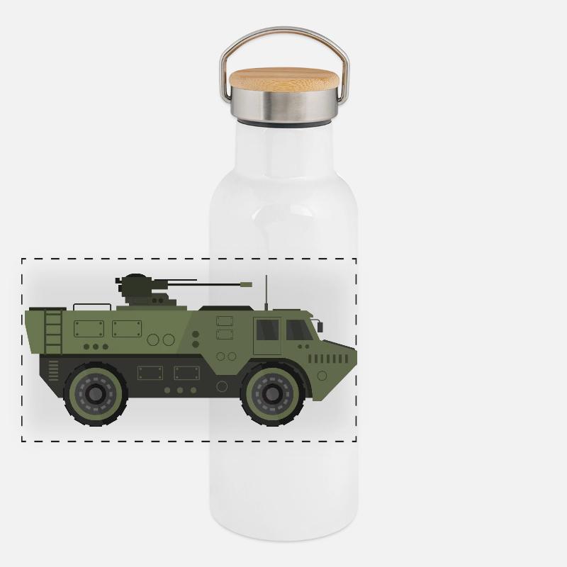 Panorama Thermosflasche mit Bambusdeckel