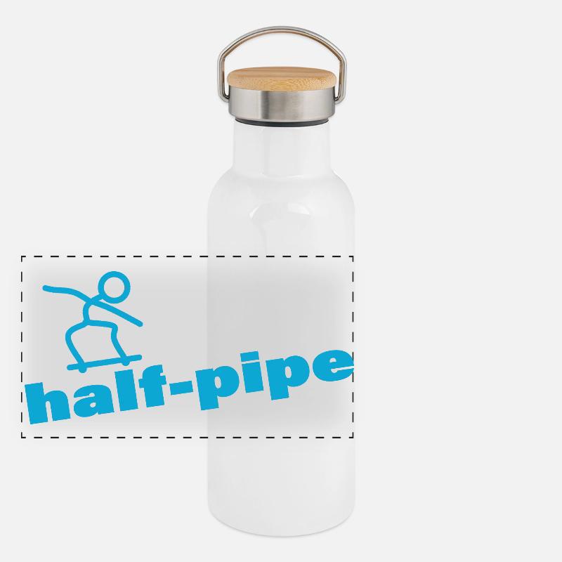 Panorama Thermosflasche mit Bambusdeckel