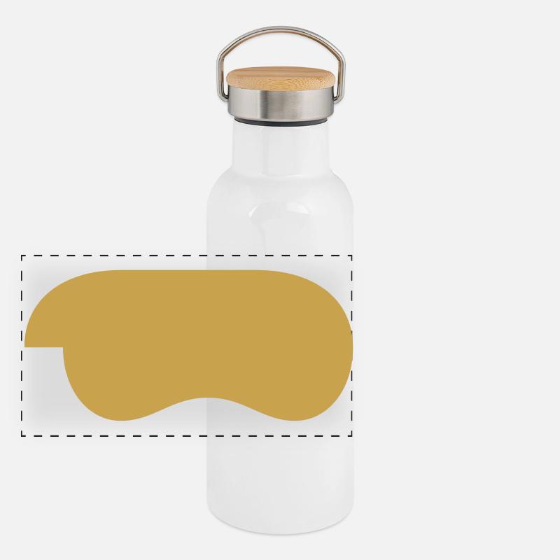 controller-gold Panorama Thermosflasche mit Bambusdeckel