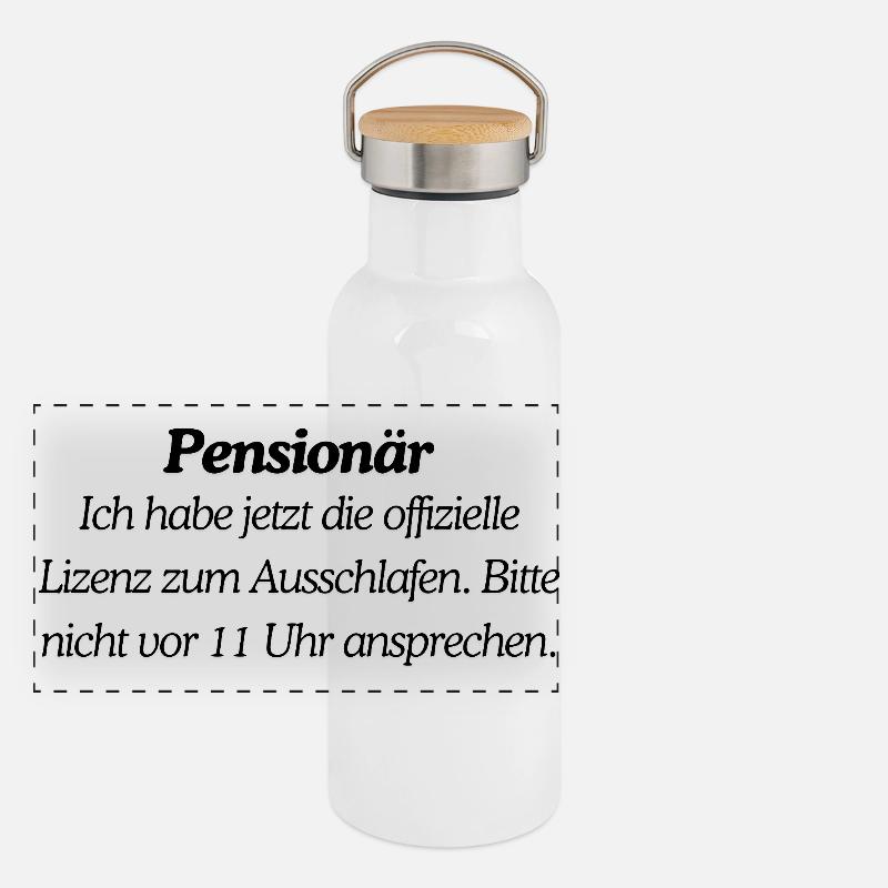 Enfin retraité Gourde isotherme avec bouchon en bambou