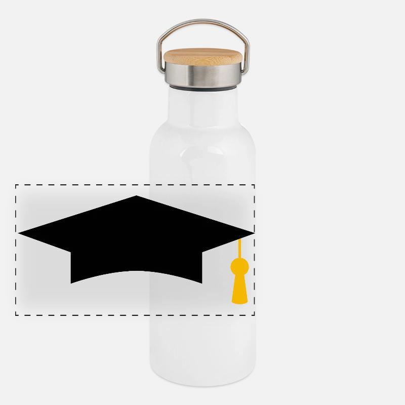 Casquette de remise des diplômes Gourde isotherme avec bouchon en bambou