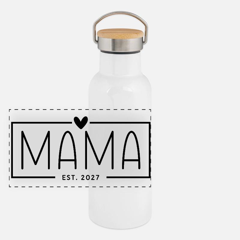 Mama Est 2027 Panorama Thermosflasche mit Bambusdeckel