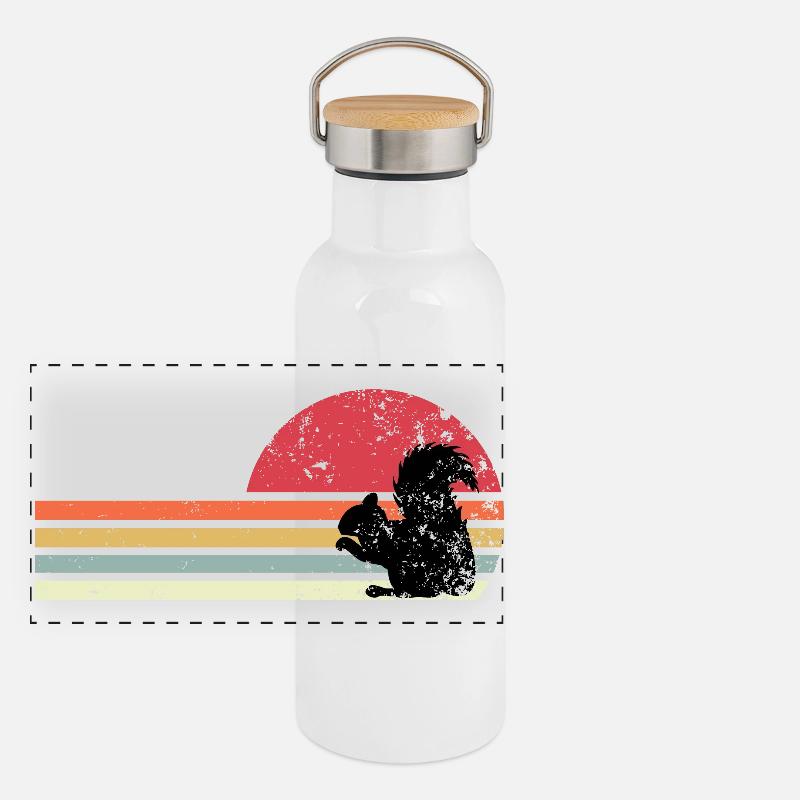 Panorama Thermosflasche mit Bambusdeckel