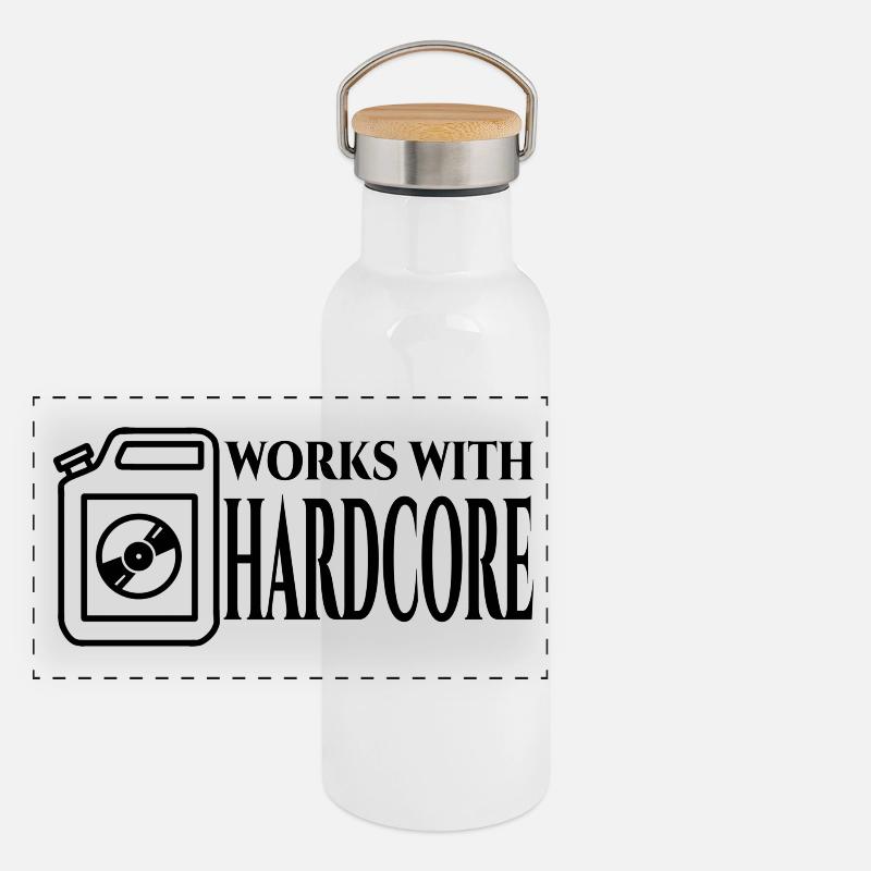 Combustible hardcore Gourde isotherme avec bouchon en bambou