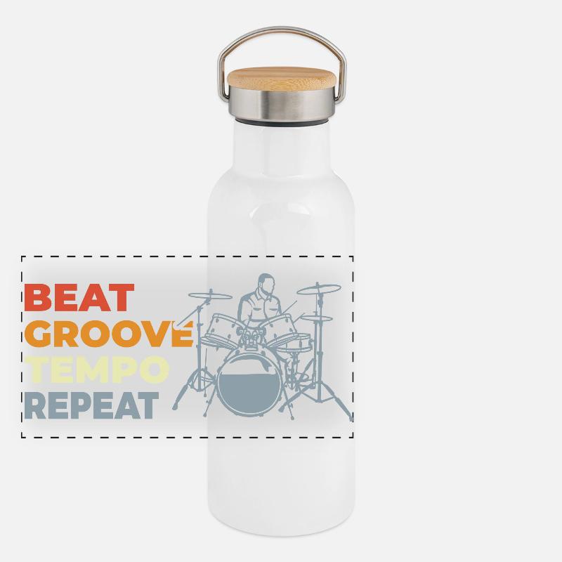 Motivation du batteur Gourde isotherme avec bouchon en bambou