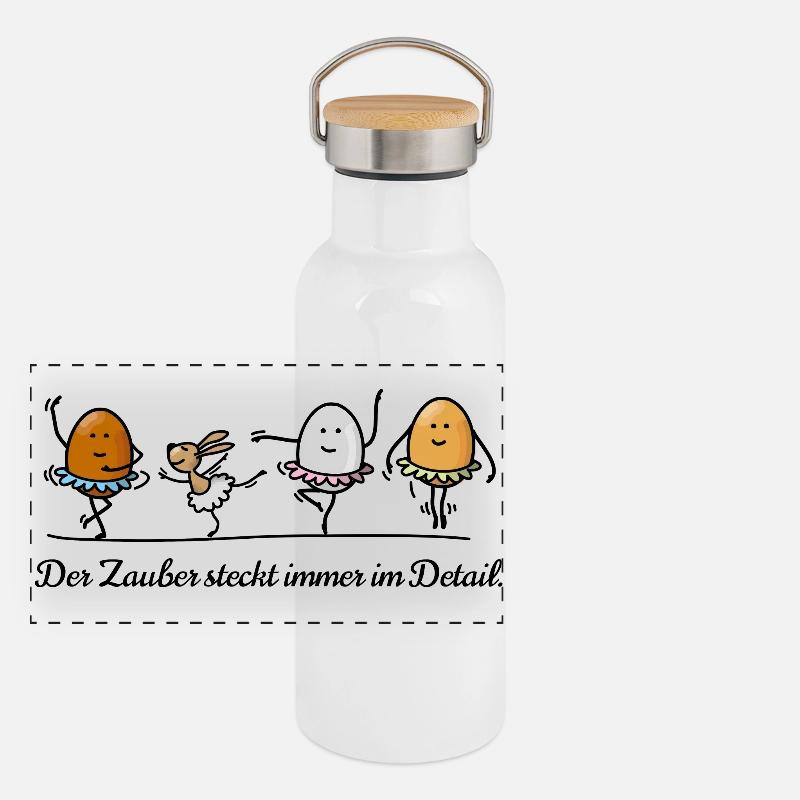 Ostern Panorama Thermosflasche mit Bambusdeckel