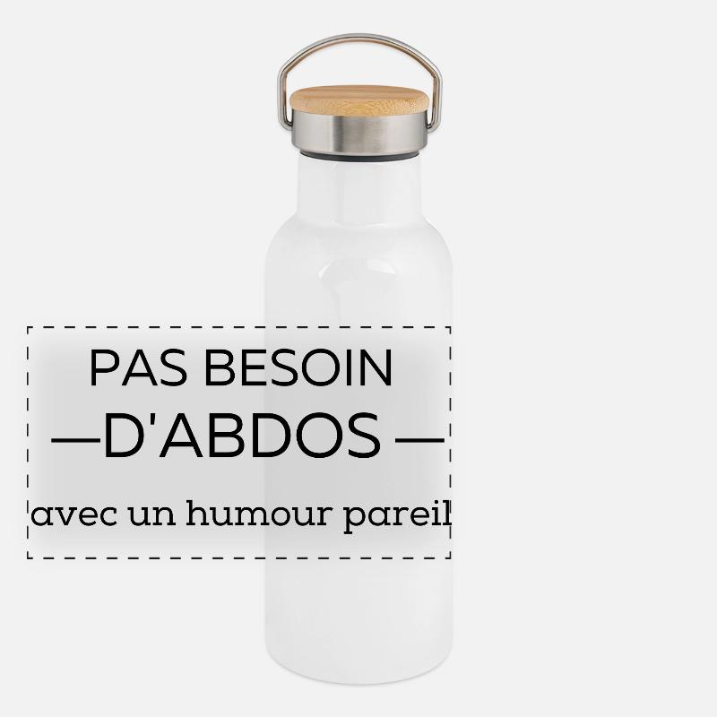 Illustration Nature Équilibrée Gourde isotherme avec bouchon en bambou