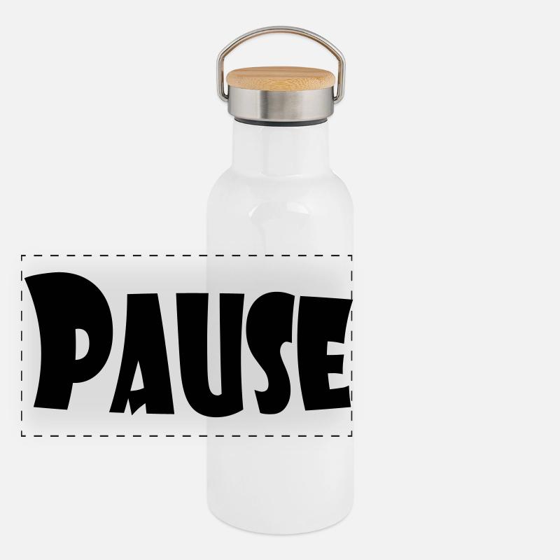 PAUSE Panorama Thermosflasche mit Bambusdeckel