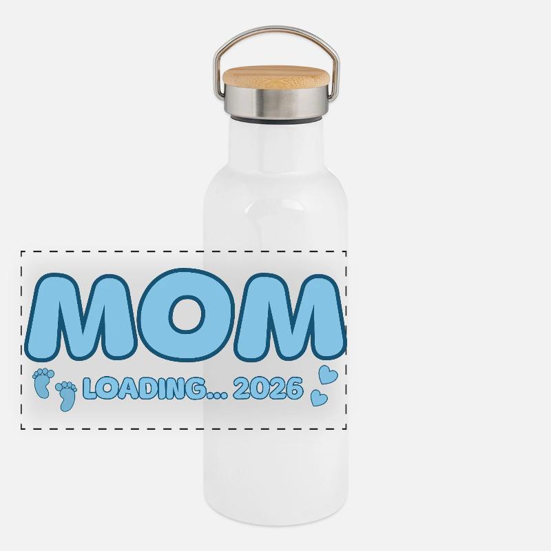 Mom Loading 2026 Panorama Thermosflasche mit Bambusdeckel