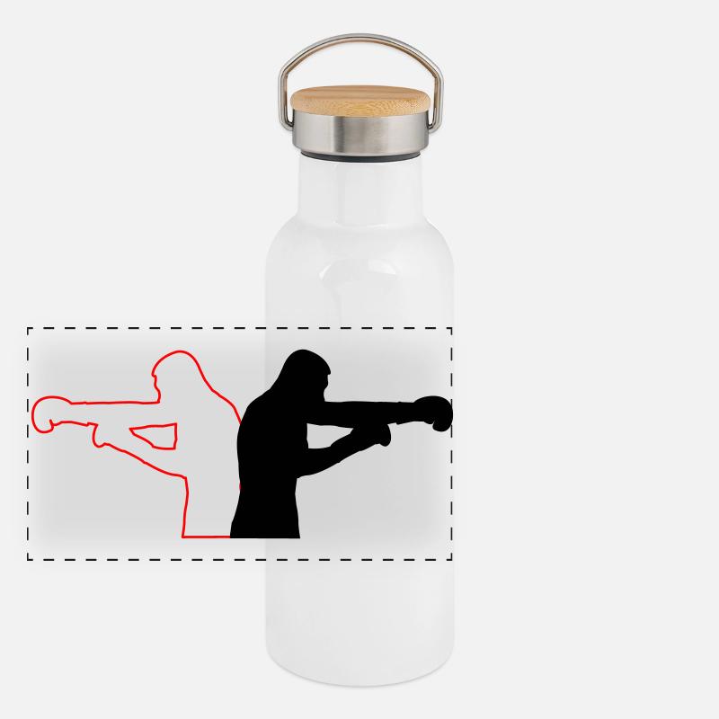 Boxen Panorama Thermosflasche mit Bambusdeckel