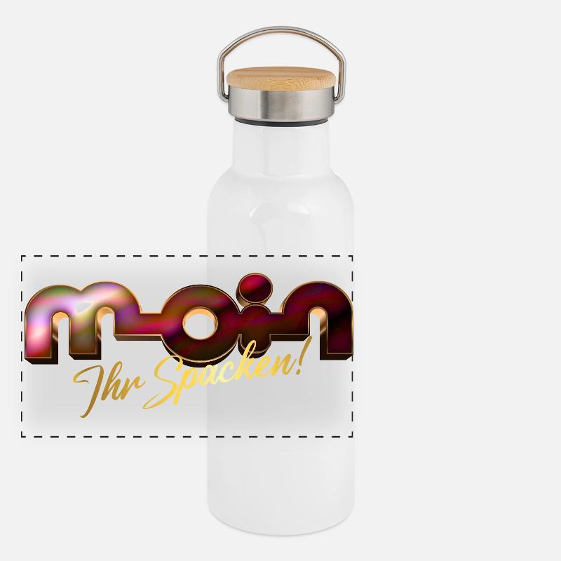 Moin ihr Spacken! Panorama Thermosflasche mit Bambusdeckel