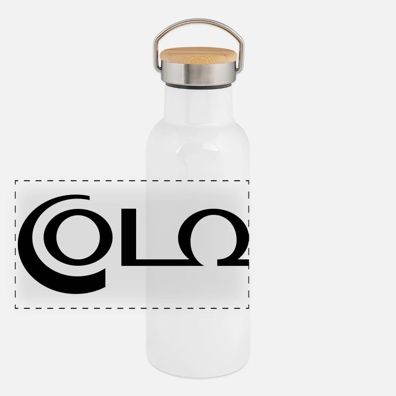 Cola - illustration vecteur Gourde isotherme avec bouchon en bambou