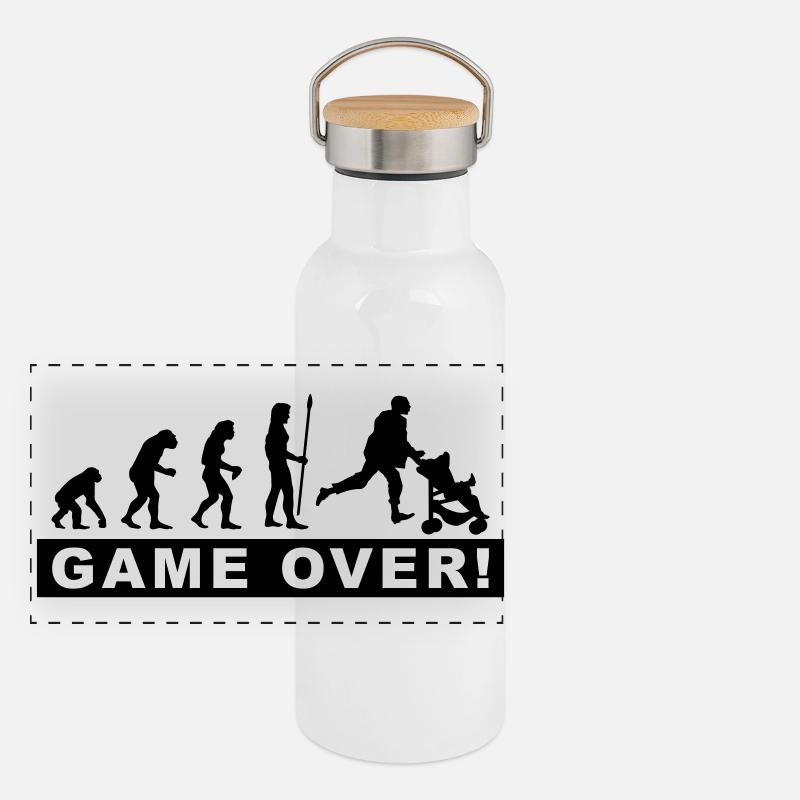 evolution_daddy Gourde isotherme avec bouchon en bambou